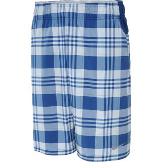 NIKE Mens Gladiator 10 Plaid Tennis Shorts   Size: Xl, Brave Blue/grey