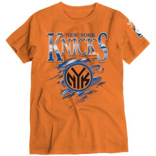 adidas Youth New York Knicks Retro Short Sleeve T Shirt   Size: Small, Orange