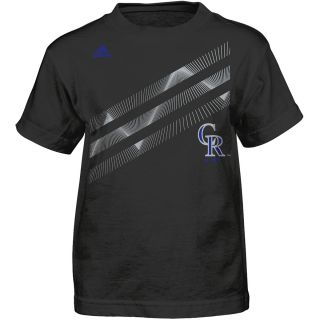 adidas Youth Colorado Rockies Laser Field Short Sleeve T Shirt, Ages 4 7   Size: