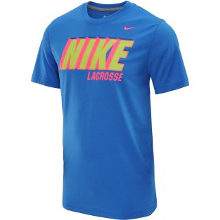 NIKE Mens Lacrosse Dri Blend Vintage Short Sleeve T Shirt   Size: 2xl, Blue