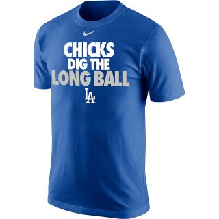 NIKE Mens Los Angeles Dodgers Chicks Dig The Long Ball Short Sleeve T Shirt  