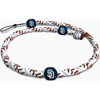 Gamewear San Diego Padres Classic Frozen Rope Genuine Baseball Leather Necklace