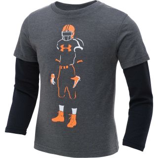 UNDER ARMOUR Boys Impact Player Long Sleeve T Shirt   Size: 6, Carbon Heather