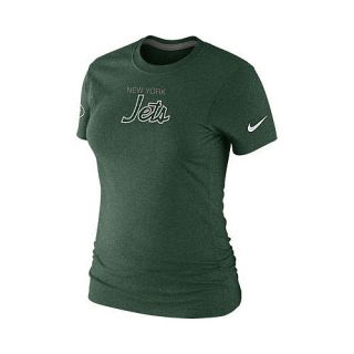 NIKE Womens New York Jets Script Tri Blend T Shirt   Size: Xl, Fir/grey