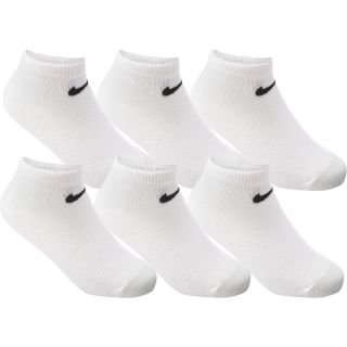 NIKE Kids Performance Low Cut Socks   6 Pack   Size: 6 7, White/black