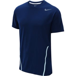 NIKE Mens Power UV Short Sleeve Tennis T Shirt   Size Small, Blue/grey