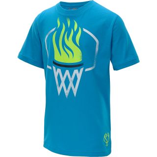 UNDER ARMOUR Boys En Fuego Basketball Short Sleeve T Shirt   Size: Large,
