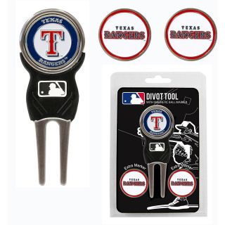 Team Golf MLB Texas Rangers 3 Marker Signature Divot Tool Pack (637556977458)