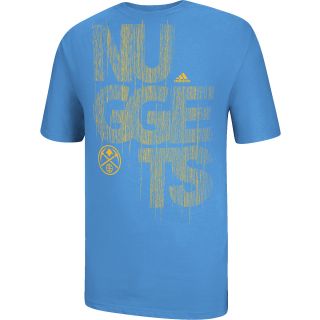 adidas Mens Denver Nuggets Written Out Short Sleeve T Shirt   Size: Xl, Lt.blue
