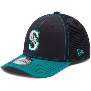 NEW ERA Mens Seattle Mariners Two Tone Neo 39THIRTY Stretch Fit Cap   Size: