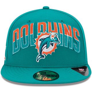 NEW ERA Mens Miami Dolphins Draft 59FIFTY Fitted Cap   Size: 7.375, Orange
