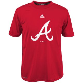 adidas Youth Atlanta Braves ClimaLite Team Logo Short Sleeve T Shirt   Size: Xl,
