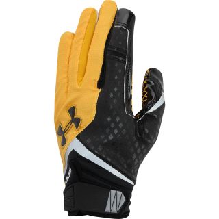 UNDER ARMOUR Adult Nitro Football Gloves   Size: Large, Steeltown Gold/black