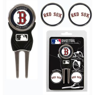 Team Golf MLB Boston Red Sox 3 Marker Signature Divot Tool Pack (637556953452)