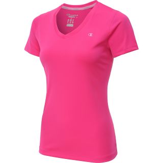 CHAMPION Womens Vapor PowerTrain Short Sleeve T Shirt   Size: Large, Polar Pink