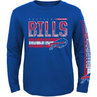 NFL Team Apparel Youth Buffalo Bills Rewind Forward Long Sleeve T Shirt   Size: