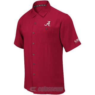 COLOSSEUM Mens Alabama Crimson Tide Button Up Camp Shirt   Size: Xl, Cardinal