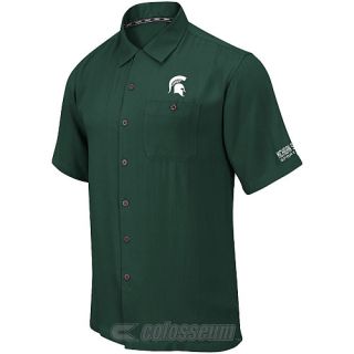 COLOSSEUM Mens Michigan State Spartans Button Up Camp Shirt   Size: Small,