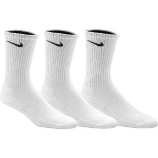 NIKE Boys Crew Socks   3 Pack   Size: 3 5, White/black