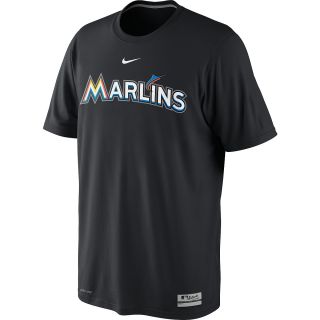 NIKE Mens Miami Marlins AC Dri FIT Legend Logo Short Sleeve T Shirt   Size: Xl,