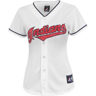 Majestic Athletic Cleveland Indians Blank Replica Womens Home Jersey   Size: