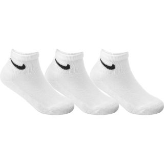 NIKE Kids Swoosh Quarter Socks   3 Pack   Size: 5 6, White/assorted