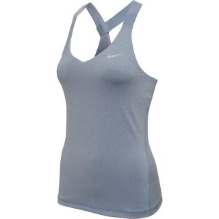 NIKE Womens Strappy Knit Tennis Tank   Size: Medium, Cool Grey/silver