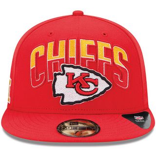 NEW ERA Mens Kansas City Chiefs Draft 59FIFTY Fitted Cap   Size: 7.5, Red