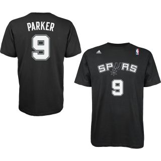 adidas Mens San Antonio Spurs Tony Parker Replica Name And Number Short Sleeve
