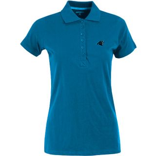 Antigua Womens Carolina Panthers Spark 100% Cotton Washed Jersey 6 Button Polo