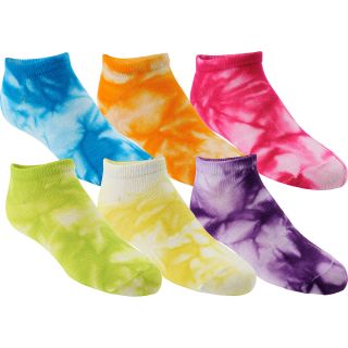 SOF SOLE Kids All Sport Lite No Show Socks   6 Pack   Size: Small, Tie Dye