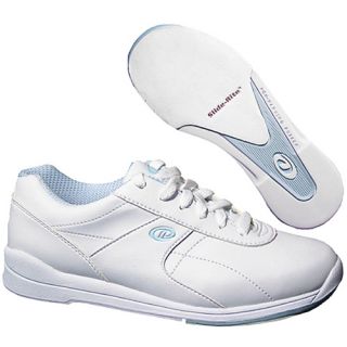 Dexter Womens Raquel III White/Blue Wide Width Bowling Shoe   Size 8