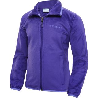 COLUMBIA Girls Pearl Plush Fleece Jacket   Size: 2xs, Hyper Purple