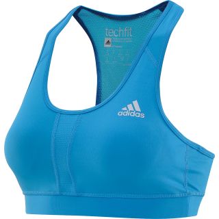 adidas Womens TechFit Molded Cup Sports Bra   Size: Large, Solar Blue