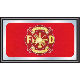 Trademark Global Fire Fighter Wood Framed Mirror (FF1500)