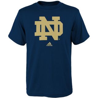 adidas Youth Notre Dame Fighting Irish Primary Logo Short Sleeve T Shirt   Size: