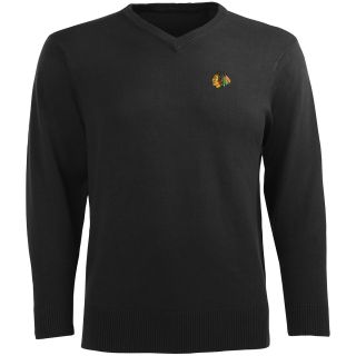 Antigua Mens Chicago Blackhawks Ambassador Knit V Neck Sweater   Size: