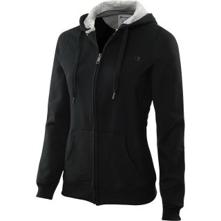 CHAMPION Womens Eco Fleece Jacket   Size: Small, Black