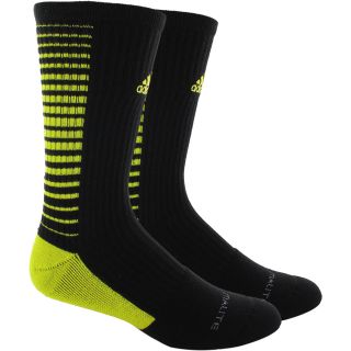 adidas Team Speed Vertical Crew Sock   Size: Large, Black/vivid Yellow (5127137)