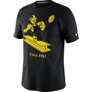 NIKE Mens Pittsburgh Steelers Retro Oversized Logo T Shirt   Size: Medium,