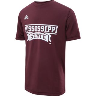 adidas Youth Mississippi State Bulldogs Sideline Game ClimaLite Short Sleeve T 