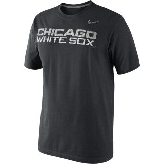NIKE Mens Chicago White Sox Tri Blend Wordmark Logo T Shirt   Size: Small,