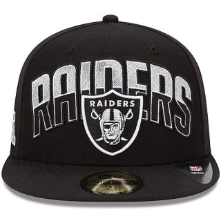 NEW ERA Mens Oakland Raiders Draft 59FIFTY Fitted Cap   Size: 7, Black