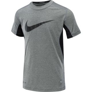NIKE Boys Pro Combat Core Fitted Short Sleeve T Shirt   Size: Medium, Carbon