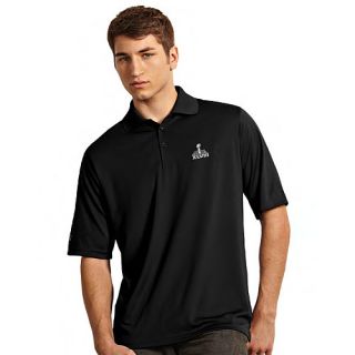 ANTIGUA Mens Super Bowl XLVIII Exceed Black Polo Shirt   Size Medium, Black