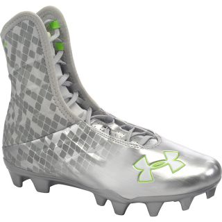 UNDER ARMOUR Mens Highlight Lacrosse Cleats   Size 12, Silver/green