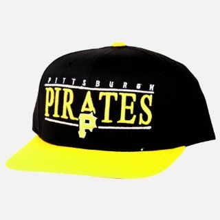 PITTSURGH PIRATES MLB Embroidered VINTAGE Big Name and Logo Flat Bill Snap Back Hat Cap : Sports Fan Baseball Caps : Sports & Outdoors