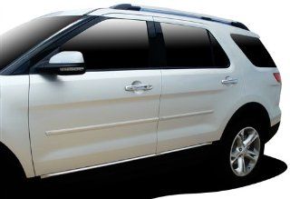 2011 2013 Ford Explorer Body Side Moldings (Bordeaux Reserve Pearl FQ) with Chrome Insert: Automotive