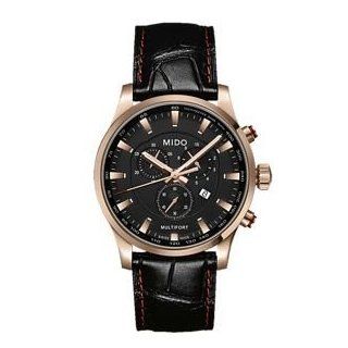 Mido M0054173605120 Watch Multifort Mens M005.417.36.051.20 Black Dial Steel Case Quartz Movement: Watches