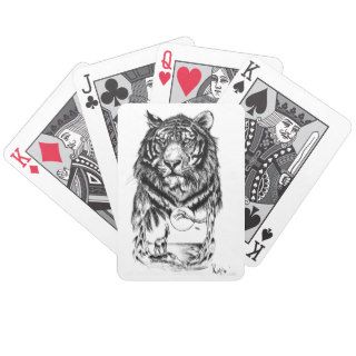 Tattoo Tiger Art Playing Cards